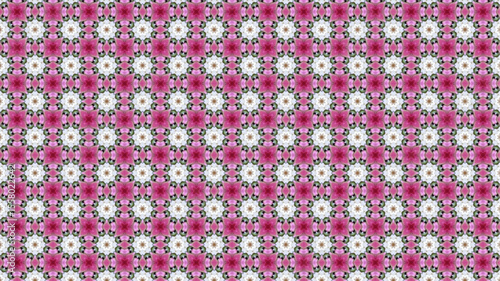 Modern pattern with geometric and floral decorative elements.