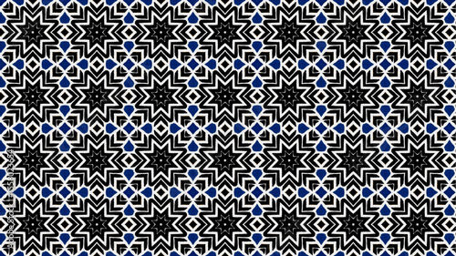 Modern pattern with geometric and floral decorative elements.