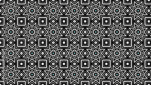 Modern pattern with geometric and floral decorative elements.