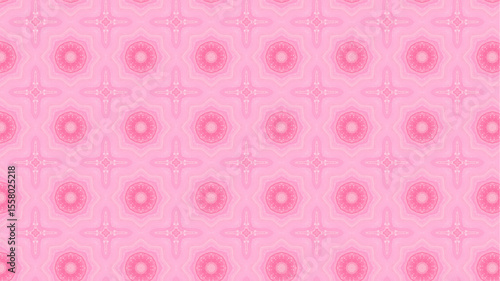 Modern pattern with geometric and floral decorative elements.