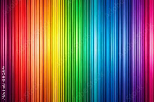 Vibrant rainbow spectrum of vertical stripes with subtle metallic sheen and gradient lighting