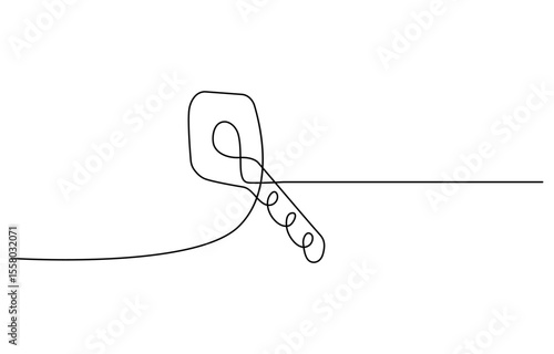 key continuous one line drawing, Key one line continuous drawing. Home key continuous one line illustration. Vector minimalist linear illustration, continuous line drawing of key vector illustration.