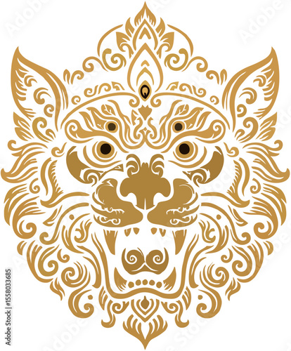 A striking lion head rendered in bold, minimalist lines—radiating majesty, courage, and leadership. The geometric precision accentuates the lion’s regal presence, while the clean composition ensures c