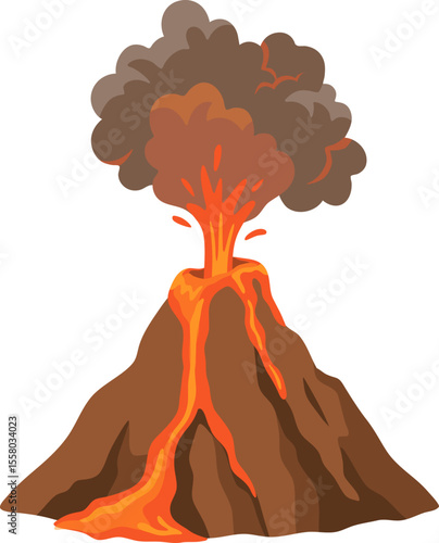 Erupting volcano