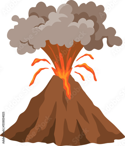 Erupting volcano