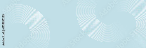 Modern abstract background. Glossy white gradient circle lines. Minimal geometric pattern. Simple graphic elements. Futuristic concept. Suitable for cover, poster, banner, brochure