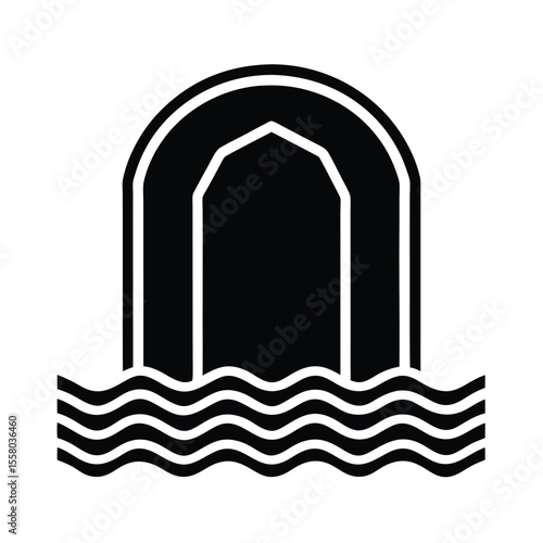 Abyss Icon Outline Vector Illustration