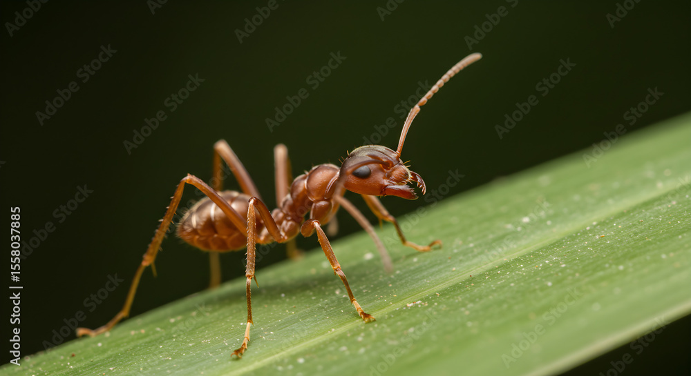 Fototapeta premium ant on leaf