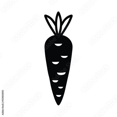 Carrot Icon Outline Vector Illustration