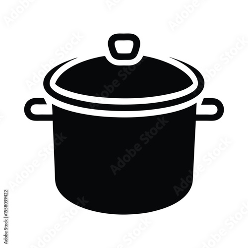 Cooking Pot Icon Outline Vector Illustration