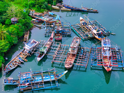 Old Philippine fishing boats left for scrap near Tacloban Leyte