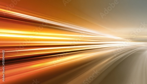 Abstract, vibrant streaks of orange and yellow light