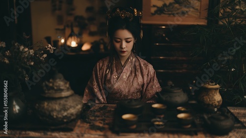 Wallpaper Mural Elegant tea ceremony scene Torontodigital.ca