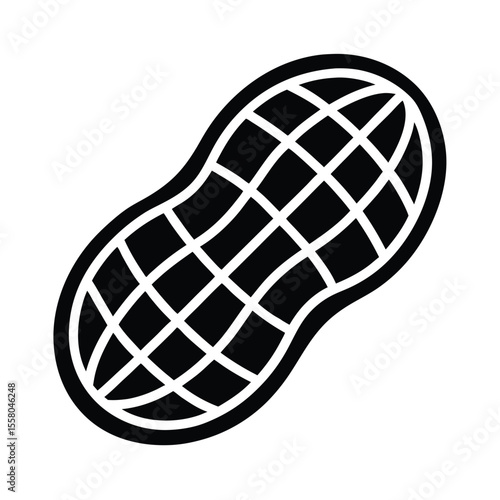 Peanut Icon Outline Vector Illustration