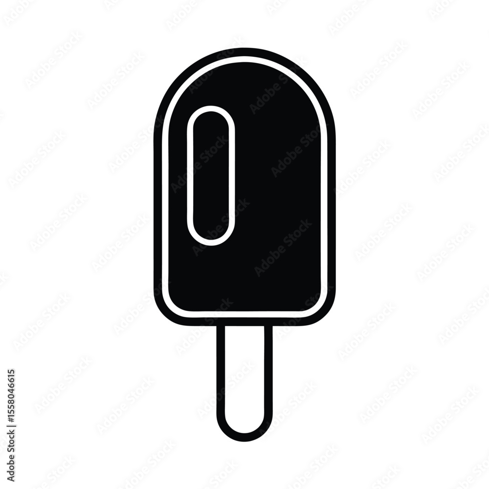 Popsicle Icon Outline Vector Illustration Popsicle Icon Outline Vector Illustration