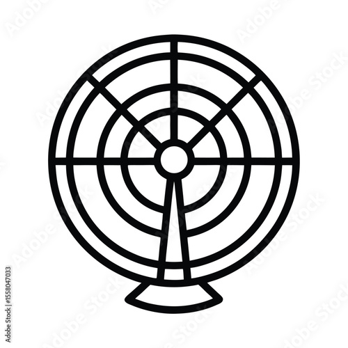 Radar Icon Outline Vector Illustration