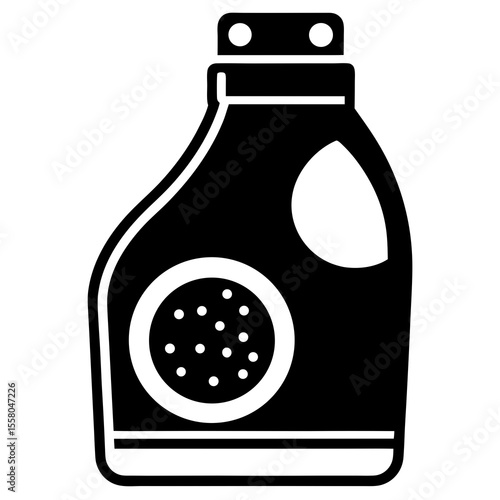 Laundry Detergent Icon Vector | Generative AI & Linocut Silhouette Design