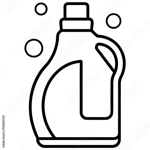 Laundry Detergent Icon Vector | Generative AI & Linocut Silhouette Design