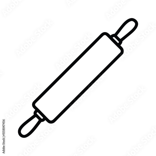 Rolling Pin Icon Outline Vector Illustration