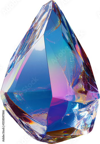 festive rainbow crystal structure.