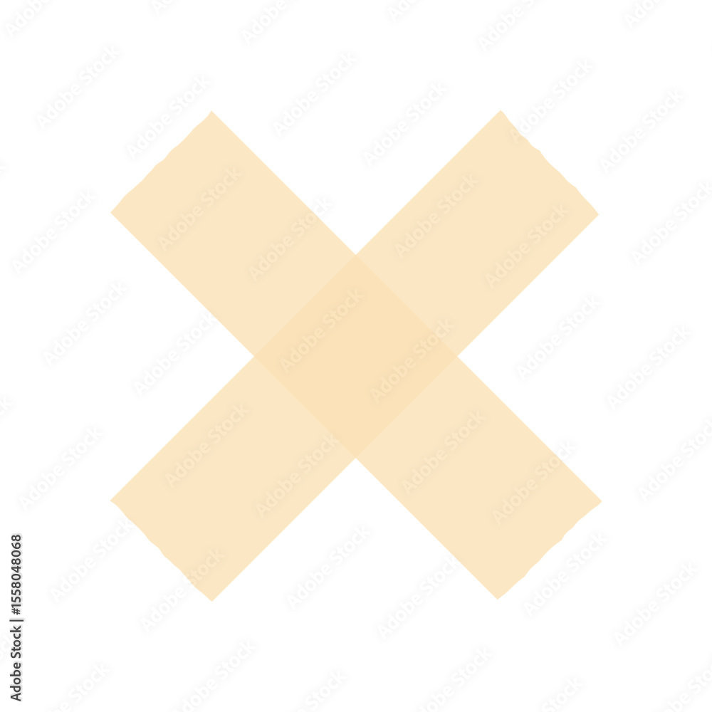 Obraz premium cross masking tape on white background
