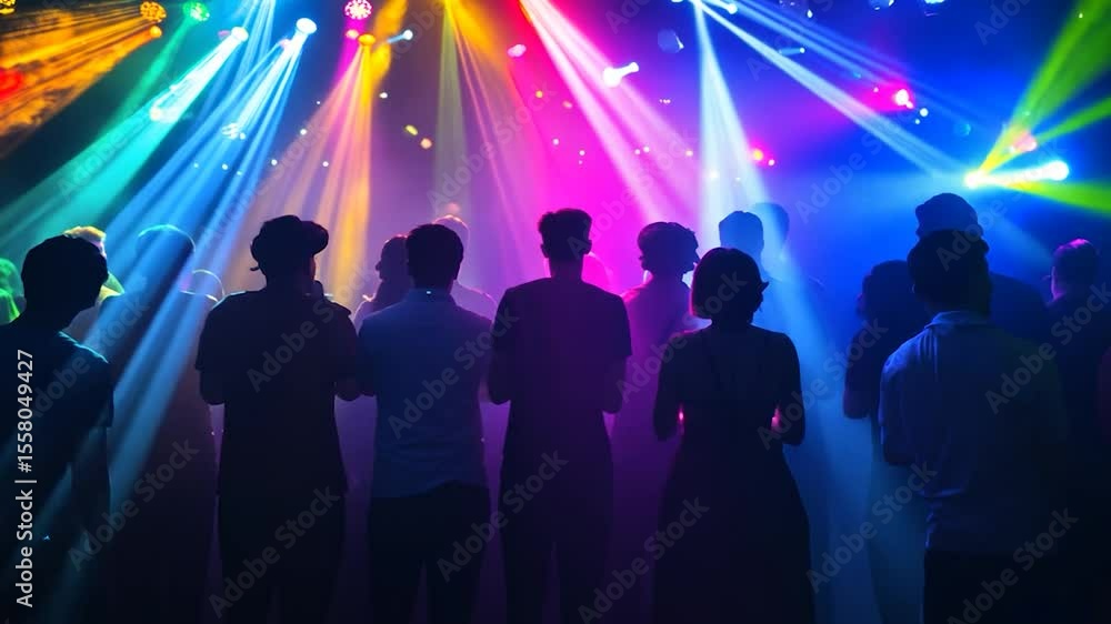 custom made wallpaper toronto digitalParty crowd under vibrant lights