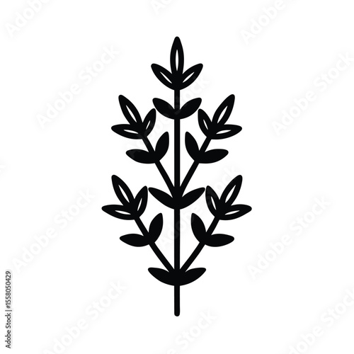 Thyme Icon Outline Vector Illustration