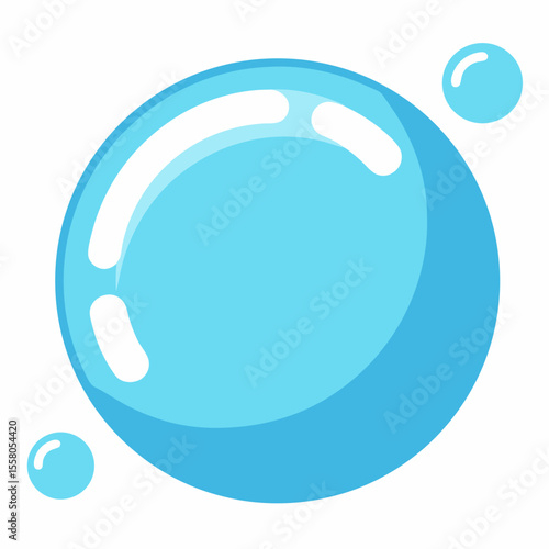 Soap Bubbles Icon Vector | Generative AI & Linocut Silhouette Design