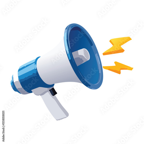 Shockwave Megaphone Sound Effect Illustration
