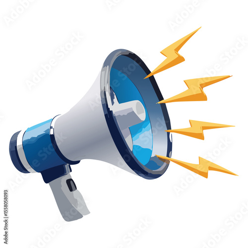Electric Sound Megaphone Illustration
