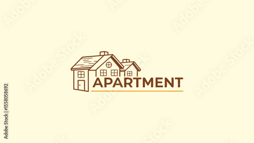 Classic Apartment Outline Logo