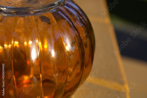 pumpkin shaped bronze orange decoration