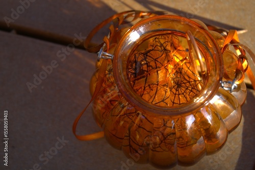 pumpkin shaped bronze orange decoration