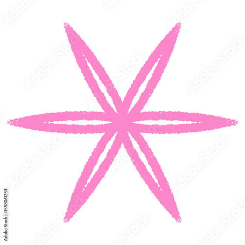 pink flower shape isolated