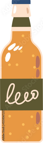 Lemonade drink bottle vector illustration