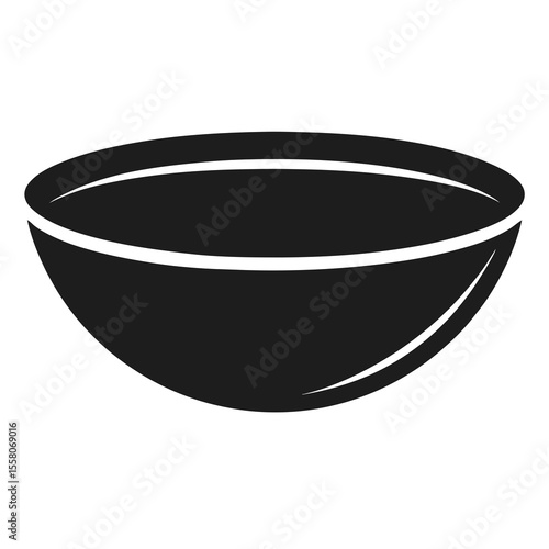 black bowl on white background