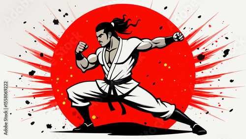 Martial Arts Warriors – Red Sun Combat Illustrations