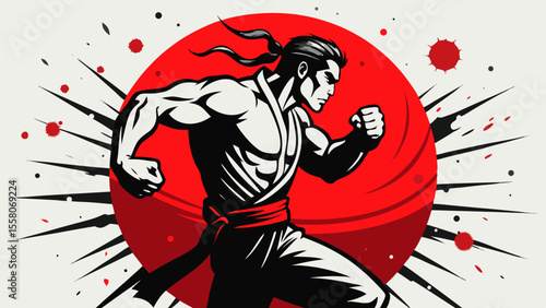 Martial Arts Warriors – Red Sun Combat Illustrations