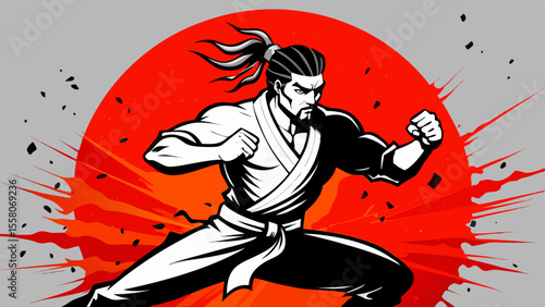 Martial Arts Warriors – Red Sun Combat Illustrations