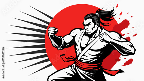 Martial Arts Warriors – Red Sun Combat Illustrations