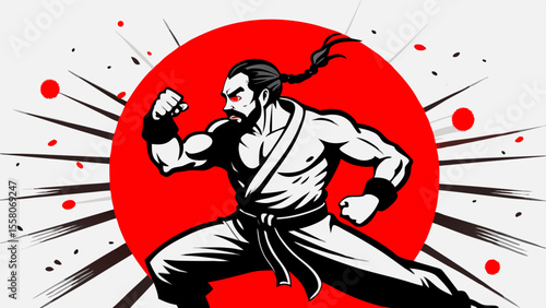 Martial Arts Warriors – Red Sun Combat Illustrations