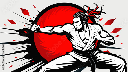 Martial Arts Warriors – Red Sun Combat Illustrations