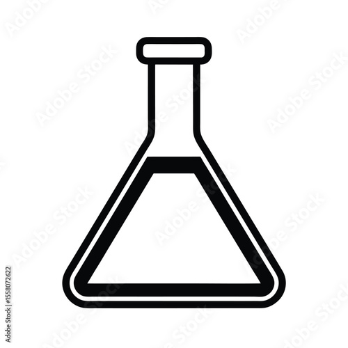 Chemistry Flask Icon Outline Vector Illustration