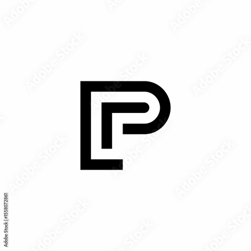 abstract initial letter . Monogram logo design, icon for luxury, elegant and random business Vector	