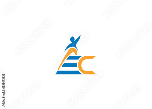 Letter EC modern logo design vector icon template