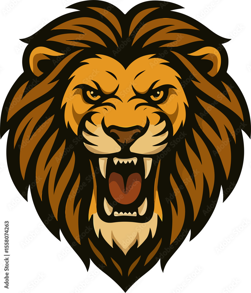 Fototapeta premium lion head vector