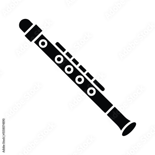 Flute Icon Outline Vector Illustration