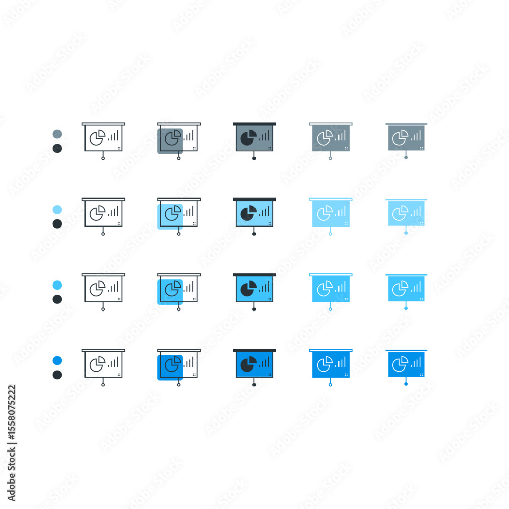 Analyst icon representing data evaluation and insights. Analyst icon representing data evaluation and insights.