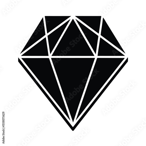 Gem Icon Outline Vector Illustration