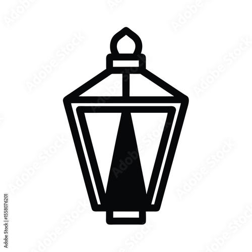 Ice Lantern Glow Icon Outline Vector Illustration